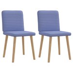 vidaXL Chaises à manger lot de 2 bleu jean tissu