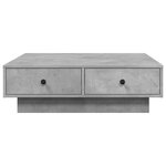 vidaXL Table basse Gris béton 90x90x28 cm Aggloméré