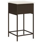 vidaXL Ensemble de bar de jardin 9 Pièces avec coussins marron poly rotin