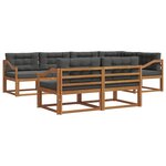 vidaXL Ensemble de canapés d'extérieur 8 pc Naturel et Anthracite
