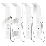 vidaXL Panneau de douche aluminium 20x44x130 cm blanc