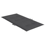 vidaXL Coussins de chaise de jardin à dossier bas lot de 2 anthracite