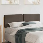 vidaXL Tête de lit capitonnée Marron et Taupe 135 cm Pin massif