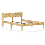 vidaXL Cadre de lit sans matelas Bois de récupération massif 120x200cm