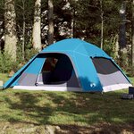 vidaXL Tente familiale à dôme 6 personnes bleu imperméable