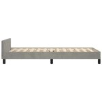 vidaXL Cadre de lit sans matelas gris clair 90x190 cm velours