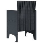 vidaXL Chaise de jardin 2 Pièces Anthracite 53 x 49 x 85 cm PP