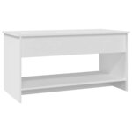 vidaXL Table basse blanc 102x50x52 5 cm bois d'ingénierie