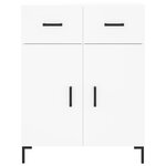 vidaXL Buffet haut Blanc 69 5x34x180 cm Bois d'ingénierie