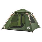 vidaXL Tente de camping à dôme 4 personnes vert libération rapide