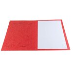 Paquet de 25 Dossiers Suivi de Procédure Carte Lustrée 265g Rouge EXACOMPTA