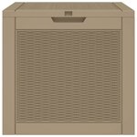 vidaXL Boîte de stockage de jardin marron clair 55 5x43x53 cm PP