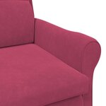 vidaXL fauteuil Rouge bordeaux 76 x 94 x 102 cm Velours