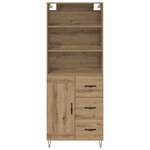 vidaXL Haut Armoire avec tiroir Chêne artisanal 69 5 x 34 x 180 cm