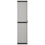 vidaXL Armoire de rangement de jardin 3 étagères Gris/noir 68x40x168cm