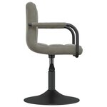 vidaXL Chaises pivotantes à manger lot de 6 gris clair velours