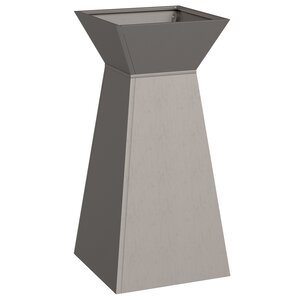vidaXL Pots de jardin colonne 2 Pièces avec bol 35x35x73 cm en métal patiné.