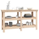 vidaXL Banc de travail 142 5x50x80 cm Bois de pin massif