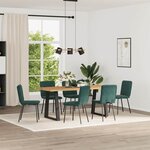 vidaXL Chaises à manger lot de 6 vert foncé velours
