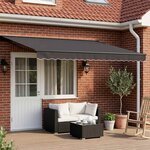 vidaXL Auvent rétractable électrique Anthracite 4 × 3 5 m