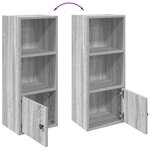 vidaXL Bibliothèque sonoma gris 31x24x77 cm bois d'ingénierie