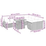vidaXL Salon de jardin avec coussins 10 Pièces beige résine tressée