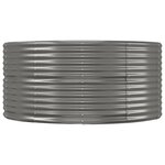vidaXL Lit surélevé de jardin Gris 447x140x68cm Acier galvanisé