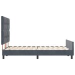 vidaXL Cadre de lit Gris foncé 140x200 cm Velours