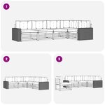 vidaXL Ensemble de canapés d'extérieur 5 pc Naturel et gris clair