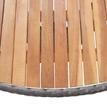 vidaXL Ensemble à manger d'extérieur 9Pièces Résine tressée acacia Gris