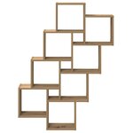 vidaXL Étagère murale en forme de cube chêne artisanal 90x15x119 5 cm