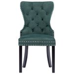 vidaXL Chaises à manger lot de 4 vert foncé velours