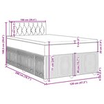 vidaXL Sommier à lattes de lit avec matelas Crème 120x200 cm Tissu