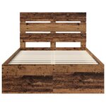 vidaXL Cadre de lit Bois ancien 135 x 190 cm Pin massif