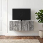 vidaXL Meuble TV mural 98 x 41 x 30 cm Sonoma gris Bois d'ingénierie