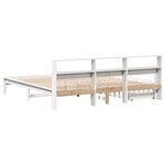 vidaXL Lit bibliothèque sans matelas blanc 200x200 cm bois pin massif