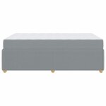 vidaXL Cadre de lit avec matelas Gris clair 120 x 200 cm tissu