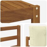 vidaXL Ensemble de canapés d'extérieur 4 pc Naturel et Crème
