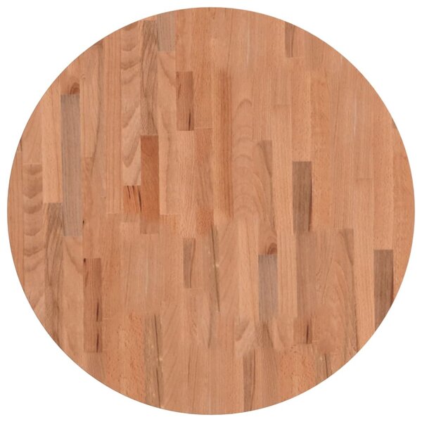 vidaXL Dessus de table Ø70x2 5 cm rond bois massif de hêtre