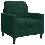vidaXL Ensemble de canapés 4 Pièces avec coussins Vert foncé Velours