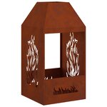 vidaXL Braise Marron 50 x 50 x 100 cm Acier Corten