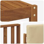 vidaXL Ensemble de canapés d'extérieur 6 Pièces Naturel et Beige