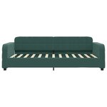 vidaXL Lit de jour avec lit gigogne vert foncé 90x200 cm velours