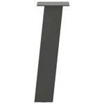 vidaXL Pieds de table basse 4 pièces Anthracite 30 cm Acier