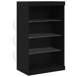 vidaXL Buffet Chêne noir 60 5 x 37 x 100 cm Bois d'ingénierie
