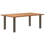 vidaXL Table à manger marron clair bois de chêne massif rectangulaire
