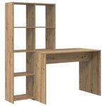 vidaXL Bureau chêne artisanal 138.5 x 55 x 143 cm Bois d'ingénierie