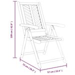 vidaXL Chaises de jardin inclinables lot de 2 bois massif d'acacia