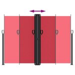 vidaXL Auvent latéral rétractable rouge 180x600 cm