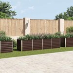 vidaXL Lit surélevé de jardin Marron 320x80x77 cm Acier galvanisé